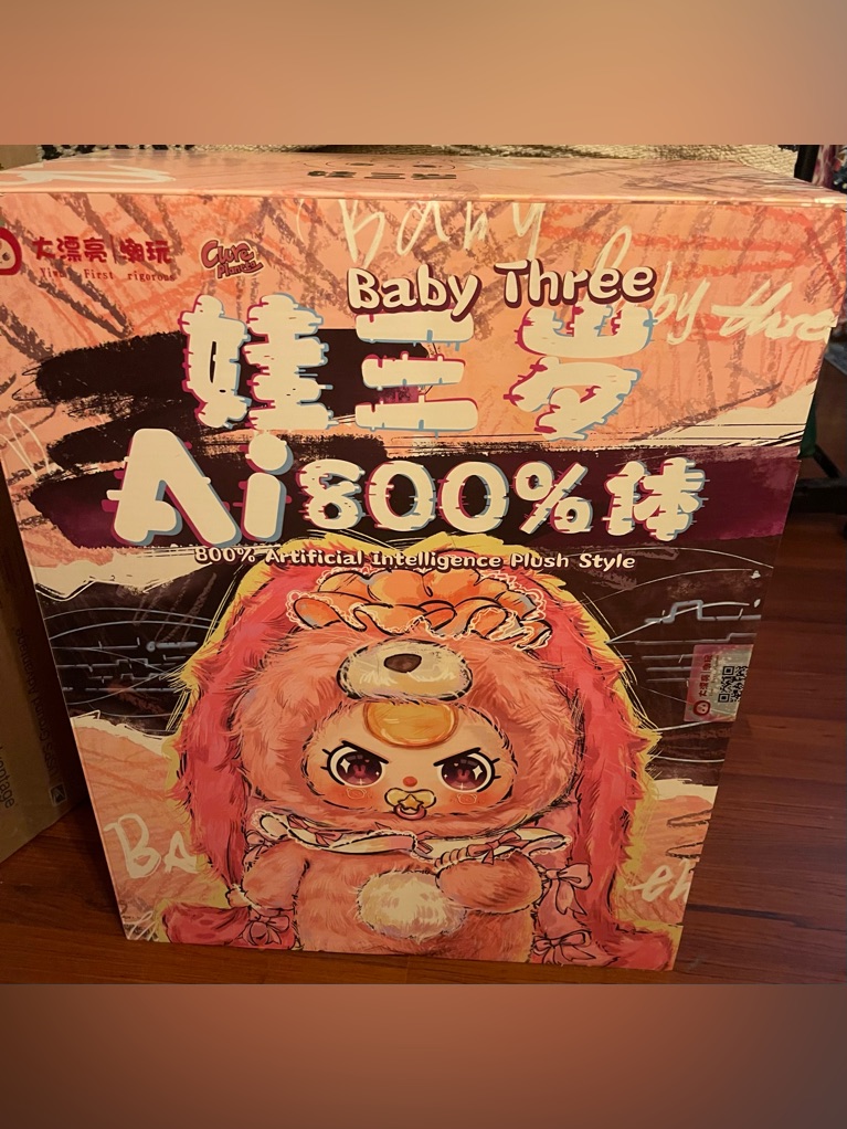 New In Box Baby Three Ai 800% Talking Plush Large Robot Doll